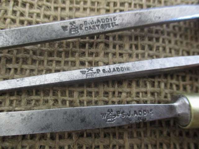Super Rare Antique/Vintage Set of 8 Ward & Payne / S.J.Addis Wood Carving Knifes