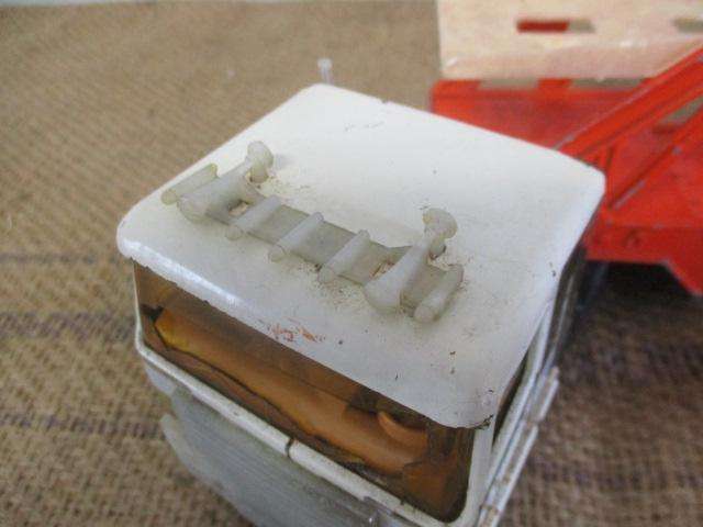Large Vintage ERTL Tin Semi Truck With Die Cast Auto Carrier