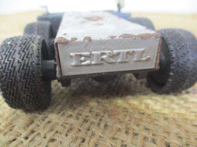 Large Vintage ERTL Tin Semi Truck With Die Cast Auto Carrier