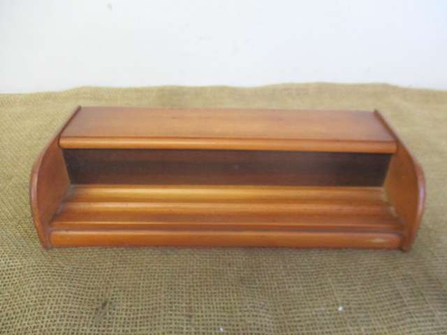 Rare Collectable Prestigious Vintage Wooden Three Inkwell Stand With Pen Tray