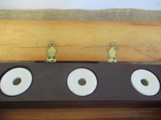 Rare Collectable Prestigious Vintage Wooden Three Inkwell Stand With Pen Tray