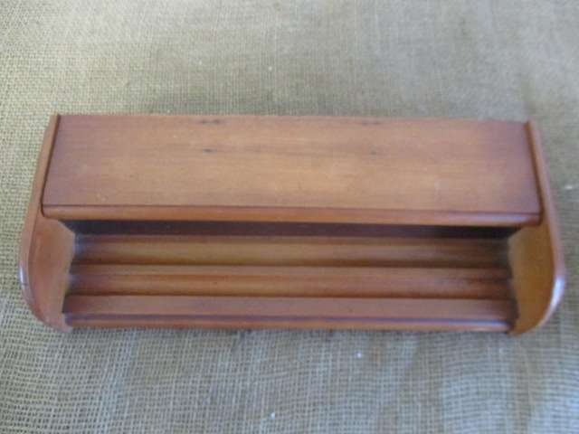 Rare Collectable Prestigious Vintage Wooden Three Inkwell Stand With Pen Tray