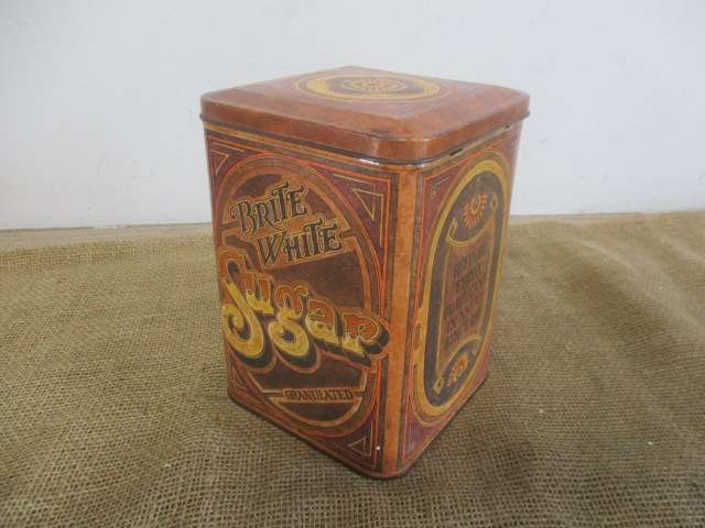 Three Awesome Vintage Metal Box Ware Sugar/Suiker  Coffee/Koffie  Tea/Tee Nesting Tins