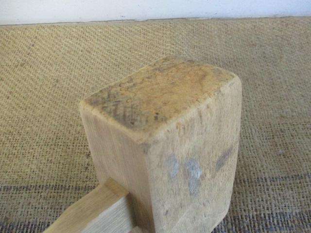 Beautiful Large Vintage Carpenter's Wooden Mallet