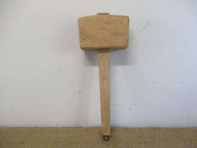 Beautiful Large Vintage Carpenter's Wooden Mallet