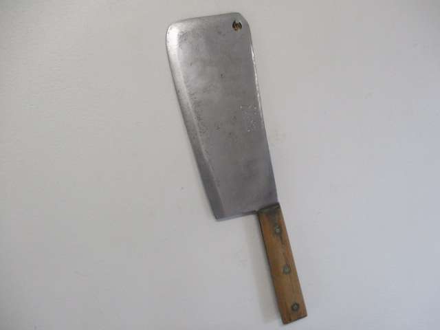 Sought After Large Vintage 10 inch Solid Steel Elwell Meat Cleaver