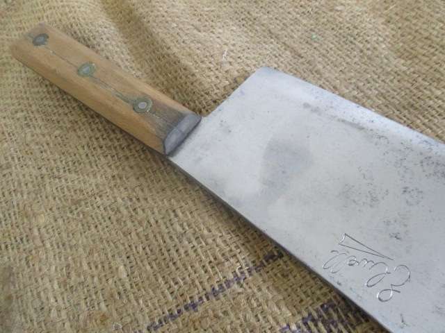 Sought After Large Vintage 10 inch Solid Steel Elwell Meat Cleaver