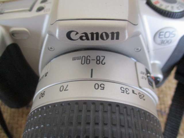 Nice Vintage Canon EOS 300 35mm Film Camera With Film In Shoulder Bag          1999