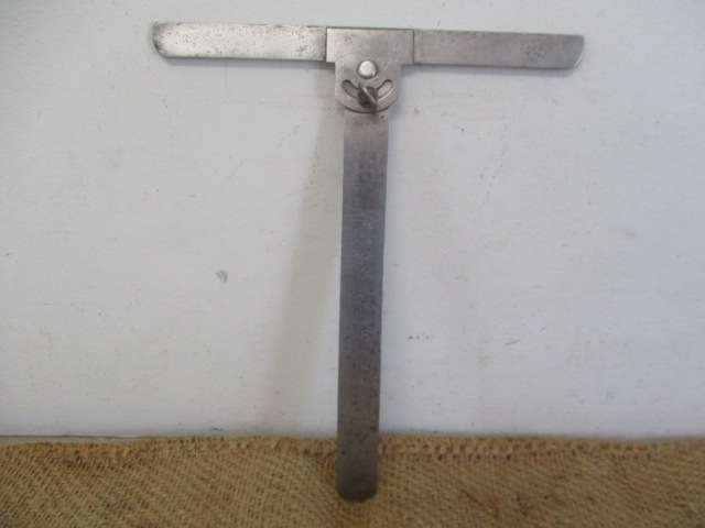 Rare Robust Vintage Inches/Meter Machinist 8 inches / 200mm Adjustable Square