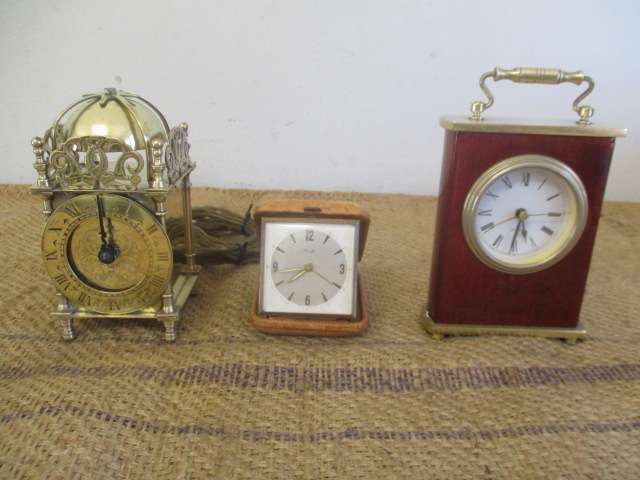 Repairs.....Rare Smith's Enfield Brass Carriage Clock, Kienzle Travel Clock & Quartz Mantle Clock