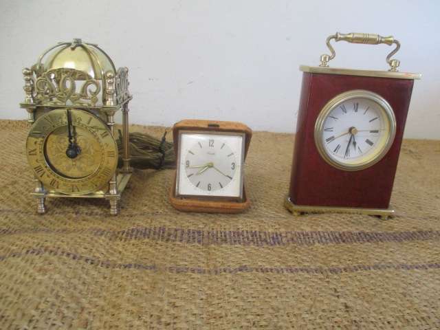 Repairs.....Rare Smith's Enfield Brass Carriage Clock, Kienzle Travel Clock & Quartz Mantle Clock