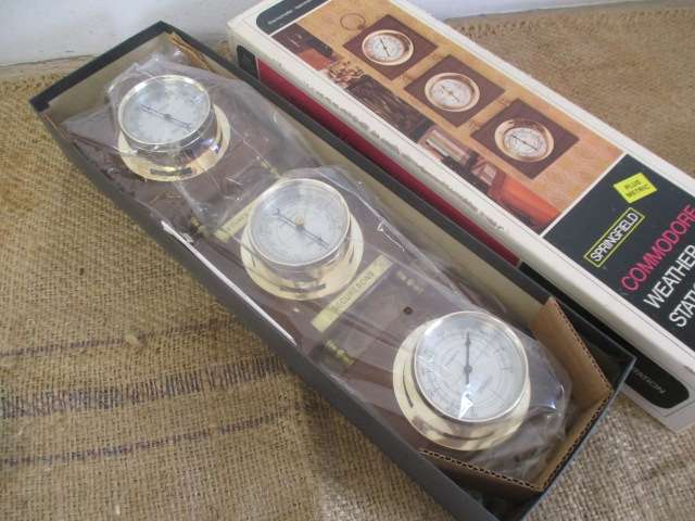 Magnificent Vintage Springfield Commodore Weather Station In Original Packaging     USA        MIB