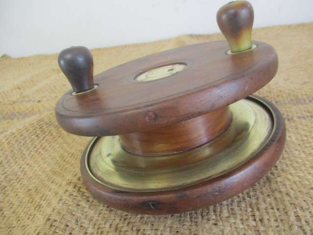 Stunning Vintage 6 inch Wooden Fishing Reel