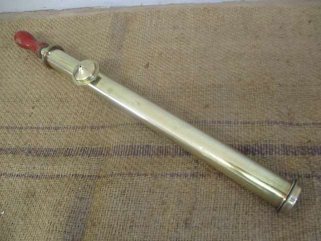 Beautiful And Handy Vintage Brass Bucket Fire Extinguisher Sprayer                  Made In England