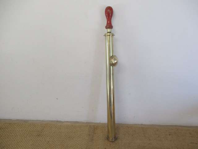 Beautiful And Handy Vintage Brass Bucket Fire Extinguisher Sprayer                  Made In England