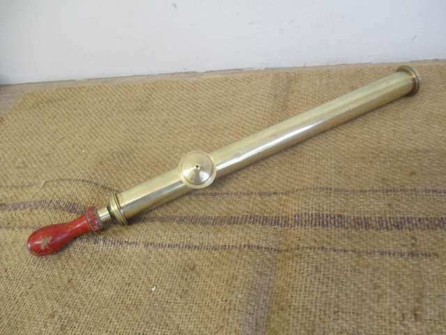 Beautiful And Handy Vintage Brass Bucket Fire Extinguisher Sprayer                  Made In England