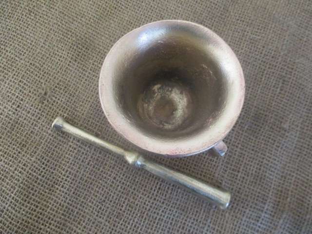 Lovely Vintage Solid Brass Mortar And Pestle