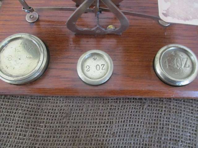 Lovely Vintage Brass Post Office Scale