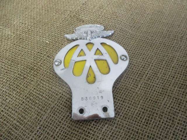 Vintage AA SouthAfrica/Suid Afrika No B 36919 Car Badge           Issued Approx Between 1930 - 1945