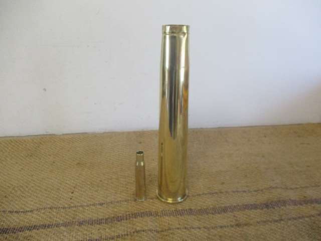 David And Goliath......Vintage 40mm MK4 LOT 372 ECC 1956 Brass Casing Plus Smaller Amo Brass Casing