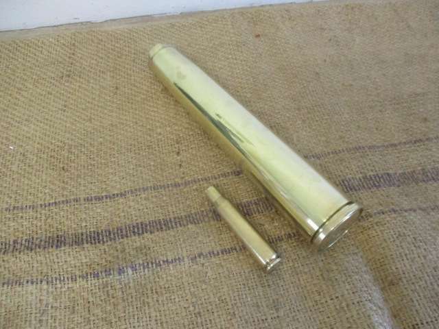 David And Goliath......Vintage 40mm MK4 LOT 372 ECC 1956 Brass Casing Plus Smaller Amo Brass Casing