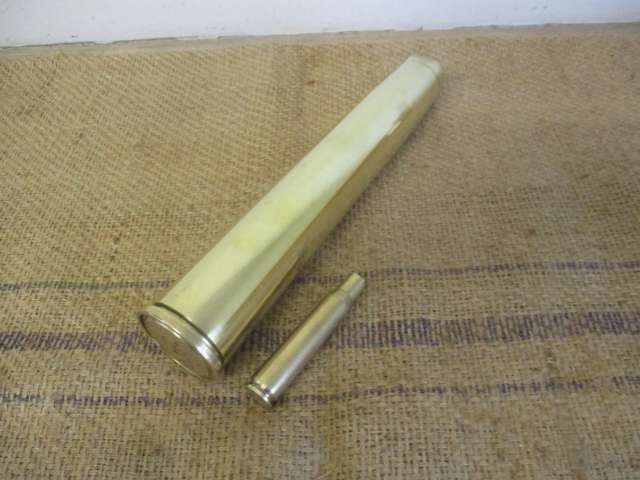 David And Goliath......Vintage 40mm MK4 LOT 372 ECC 1956 Brass Casing Plus Smaller Amo Brass Casing