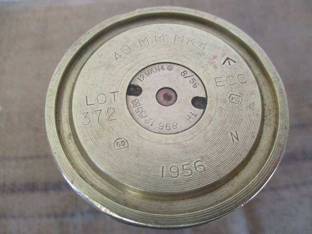 David And Goliath......Vintage 40mm MK4 LOT 372 ECC 1956 Brass Casing Plus Smaller Amo Brass Casing