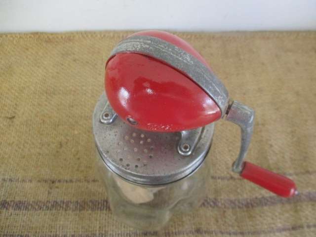 Beautiful Vintage Blow N 20 Butter Churn With Original Blow Churn Glass Bowl    England