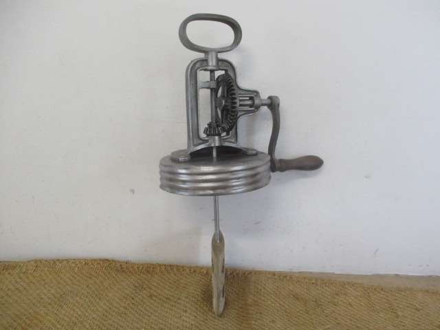 Very Old Vintage Butter Churn Head For Larger Bowls