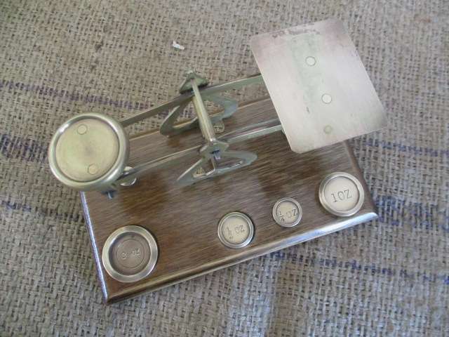 Most Beautiful Vintage Brass Post Office Scale                        Made In England