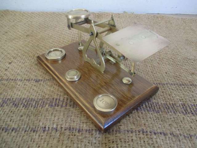 Most Beautiful Vintage Brass Post Office Scale                        Made In England