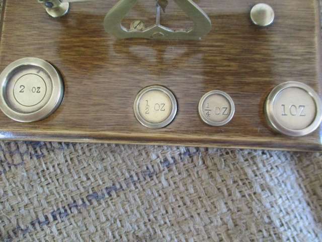 Most Beautiful Vintage Brass Post Office Scale                        Made In England