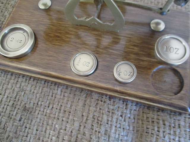 Most Beautiful Vintage Brass Post Office Scale                        Made In England