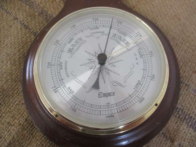 Lovely Vintage Wall Mount Emrex Barometer With Thermometer And Hygrometer    Japan
