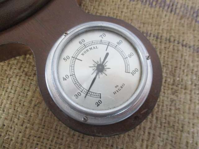 Lovely Vintage Wall Mount Emrex Barometer With Thermometer And Hygrometer    Japan