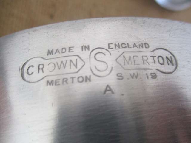 Rare Large Vintage Crown Merton Thick Aluminum Double Boiler    Made In England