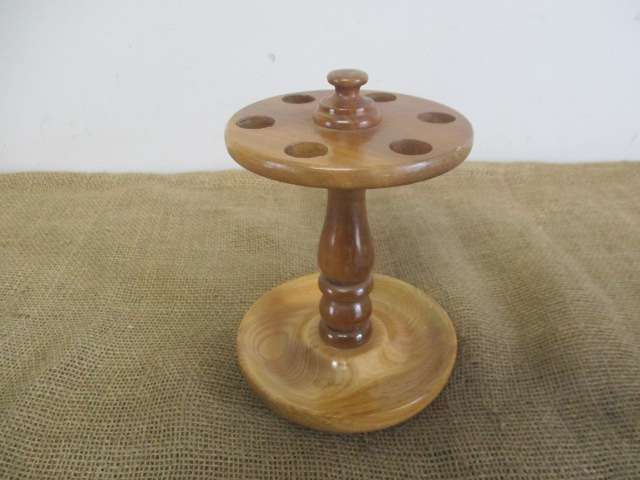 Lovely Vintage Wooden Six Pipe Stand