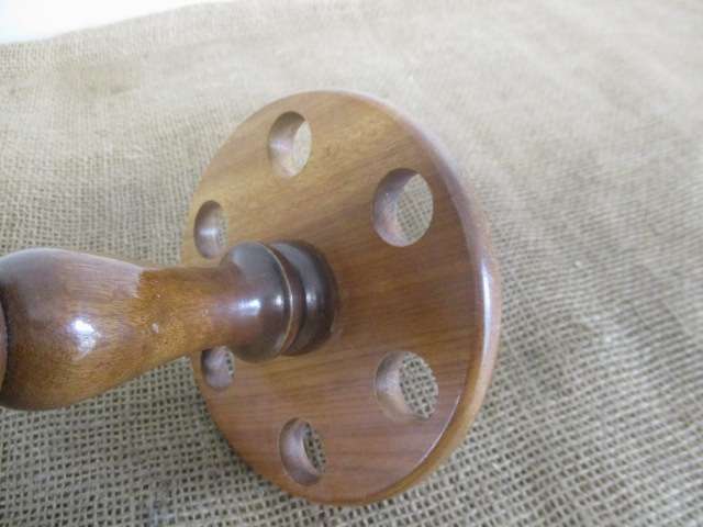Lovely Vintage Wooden Six Pipe Stand