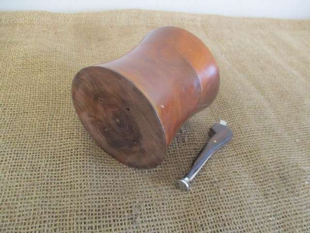 Beautiful Vintage Wooden Tobacco Jar And Vintage BigBen Smoking Pipe Cleaner