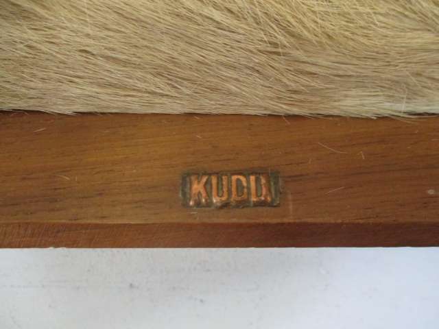 Captivating Vintage Copper Kudu On Game Skin In Wall Mount Wooden Frame