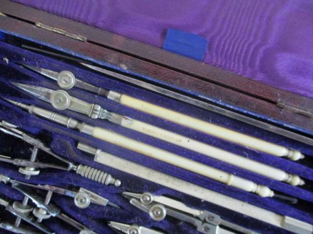 Magnificent Rare Collectable Vintage T.Cooke & Sons London Drafting Set In Original Case