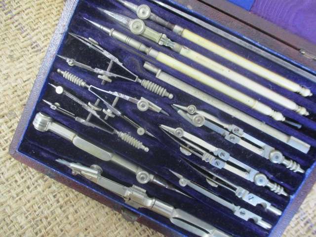 Magnificent Rare Collectable Vintage T.Cooke & Sons London Drafting Set In Original Case