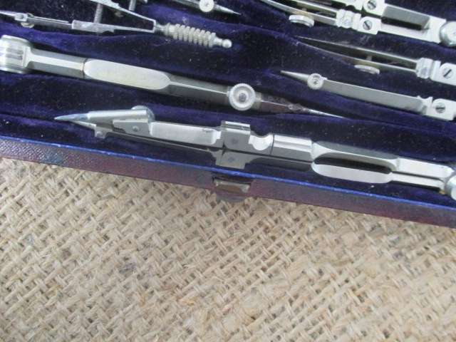 Magnificent Rare Collectable Vintage T.Cooke & Sons London Drafting Set In Original Case