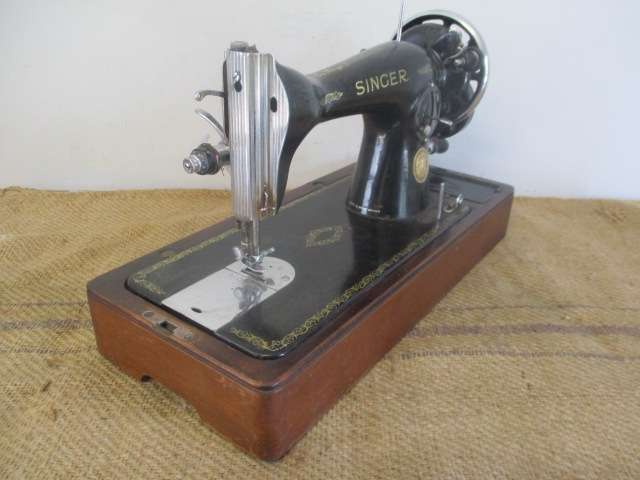 Very Old Vintage Singer Model 99K Sewing Machine With A Lot Of Attachments              1953