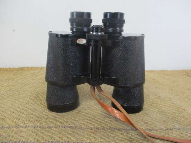 Well Cared For Vintage Plano 10 X 50 Field 5.5' Binocular In Original Shoulder Bag