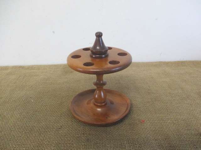 Beautiful Vintage Wooden Six Pipe Stand