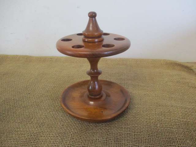 Beautiful Vintage Wooden Six Pipe Stand