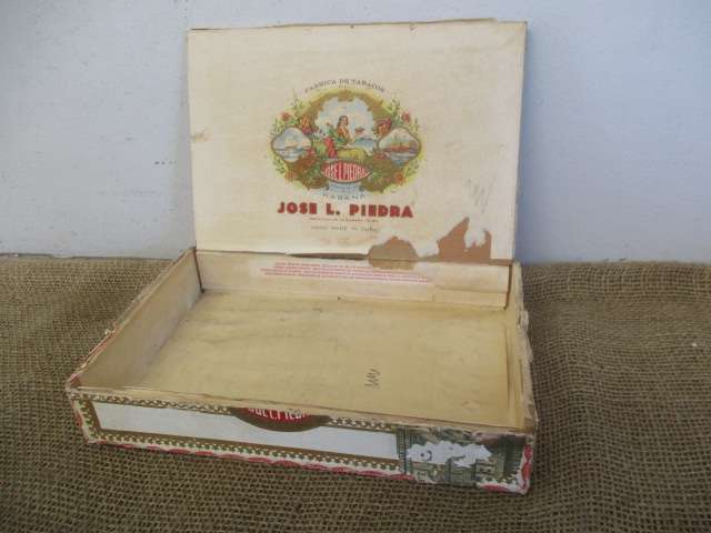 Vintage Josel Piedra Habana Cigar Box And Selection Of Three Different Brand Name Cigars