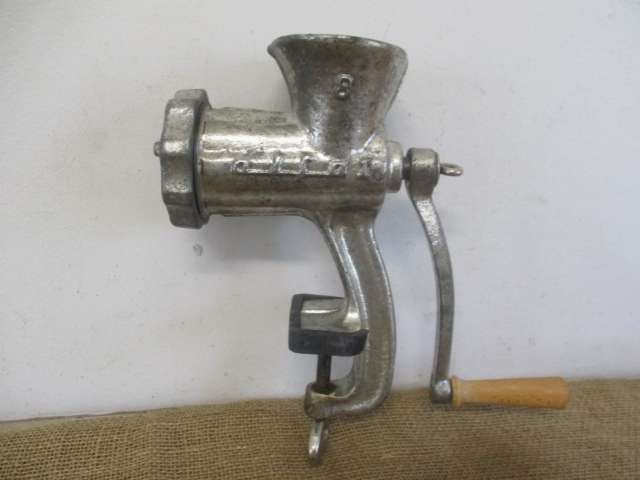 Very Nice And Complete Vintage Cast Iron No 8 Alfa 1 Meat Mincer         Made In Germany