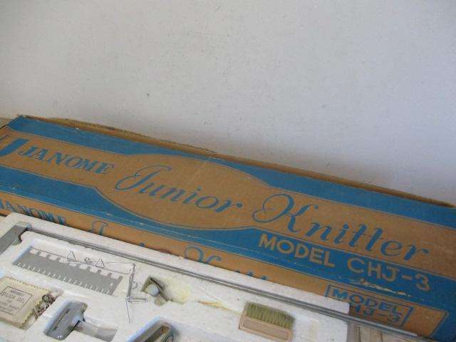 Vintage Model CHJ - 3 Janome Junior Knitting Machine With Accessories